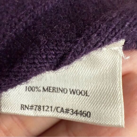 Eileen Fisher Womens Merino Wool Waterfall Cardigan Sweater Size Small Purple‎ - Picture 3 of 5